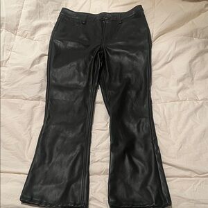 Madden Girl Black Flare Faux Leather Pants